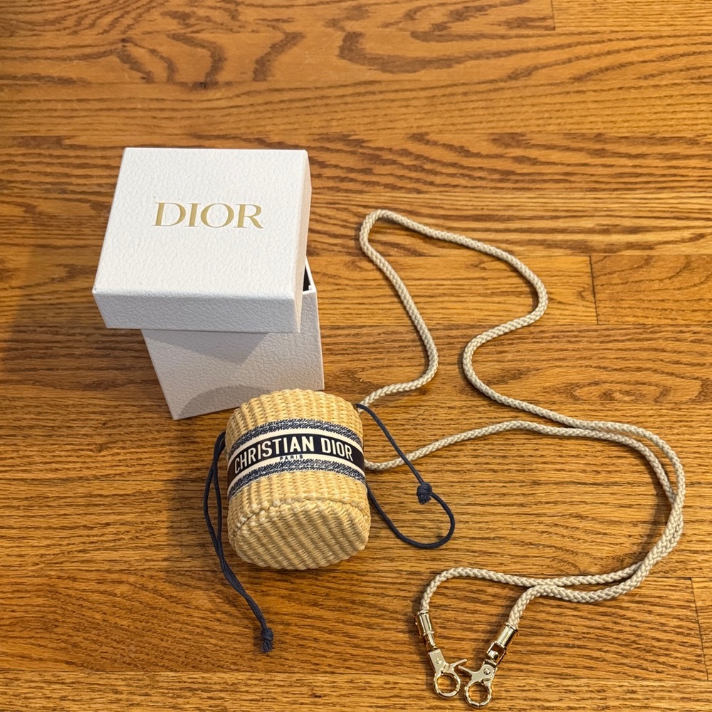Dior Beige and Navy Woven Accessory